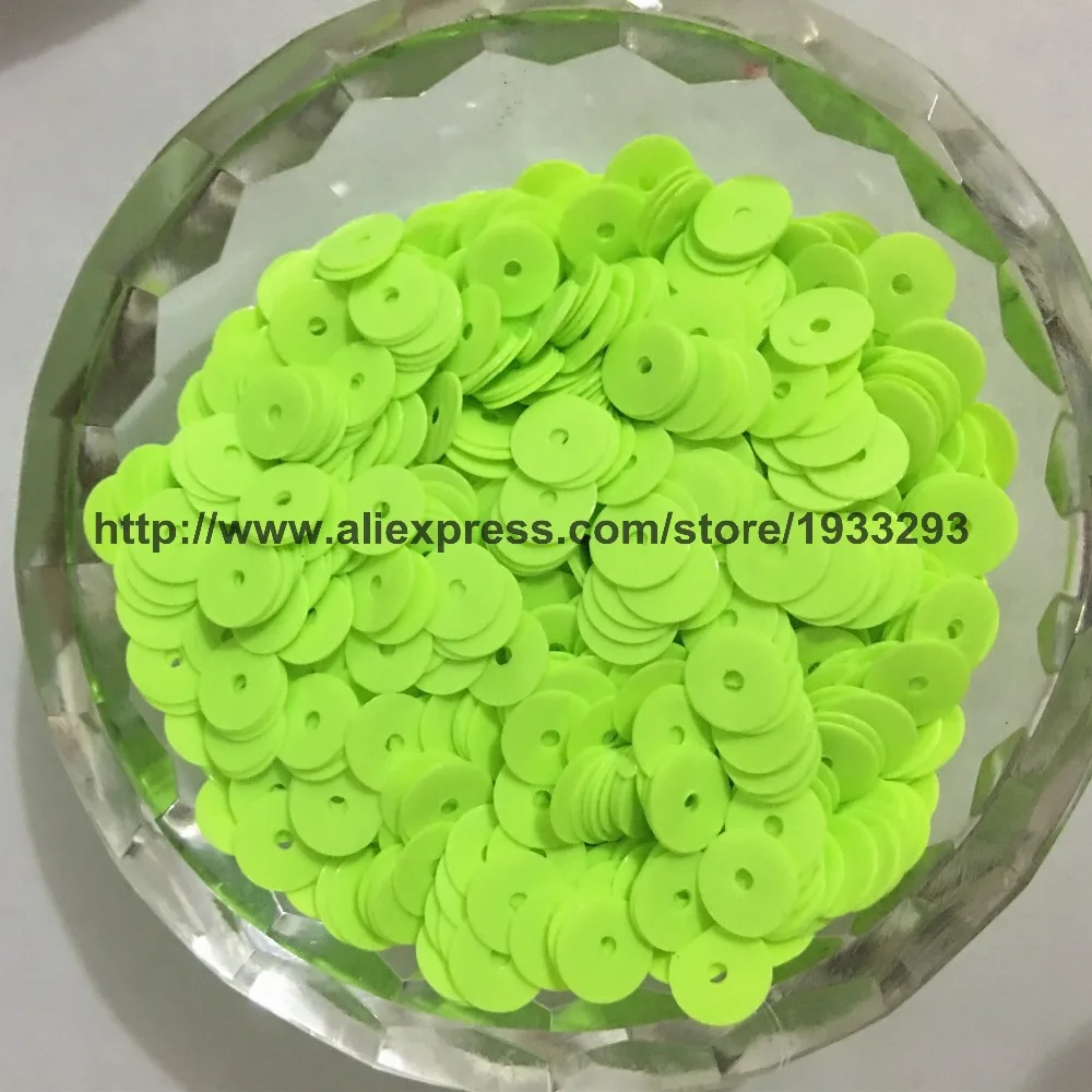 

4000pcs(50g) Solid Green Color 6mm Flat round loose Sequins Paillette Sewing Garment Clothing accessories Sequins for crafts