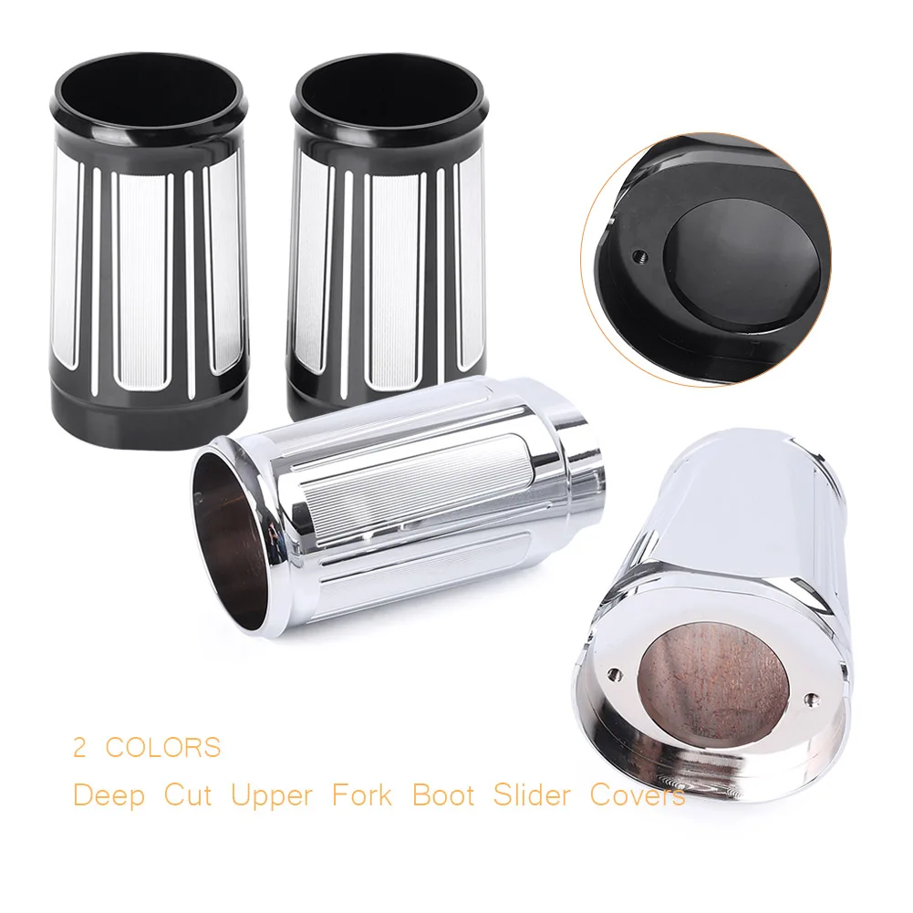 

Motorcycle Deep Edge Cut Fork Boot Slider Cover Cow Bell for Harley Davidson Touring 2014 2015 2016 2017