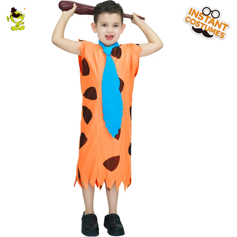 The Flintstones TV Cartoon Boys Kids Caveman Fancy Dress Cosplay Party Costume
