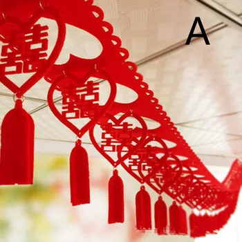 

3m Garland Non Woven Fabrics Flowers Happy wedding decorations Valentine's day Wedding room decoration flowers wreaths