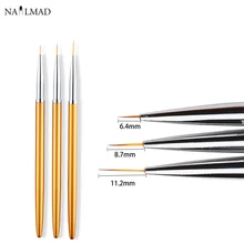 3Pcs/Set Nail Art Lines Painting Pen Brush Metal Gold Gel UV Polish Tips Flower 3D Design Manicure Pedicure Drawing DIY Tool Kit 3Pcs/Set Nail Art Lines Painting Pen Brush Metal Gold Gel UV Polish Tips Flower 3D Design Manicure Pedicure Drawing DIY Tool Kit