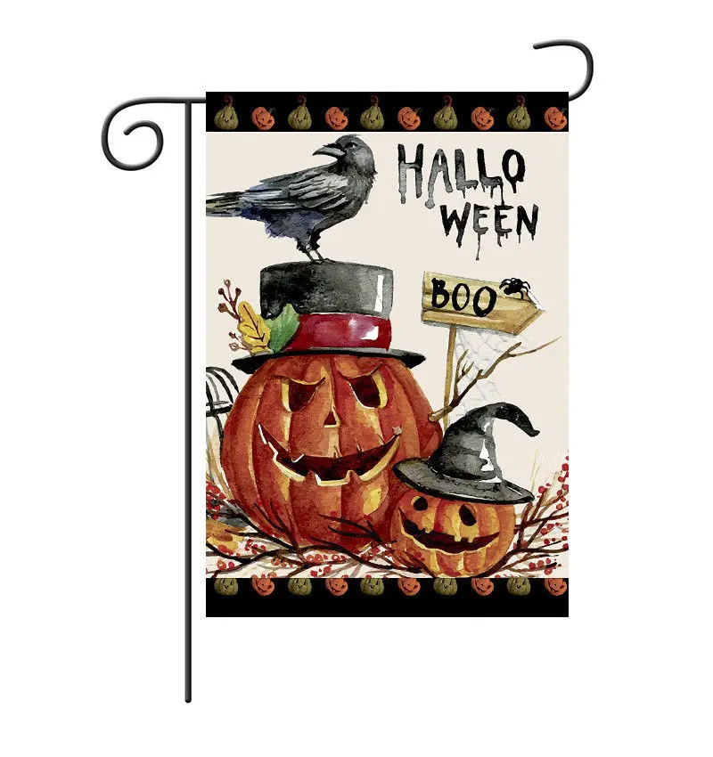 Details about   Morigins Happy Halloween Black Cat Manor Ghost Castle Double Sided Garden Flag 