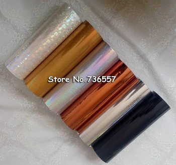 

1 roll Hot Stamping Foil Paper Roll Holographic foil transparent foil plastic 21cm x120m golden silver bronze black