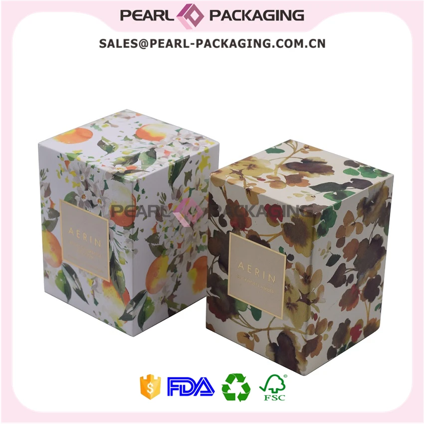 

Custom Logo Printed Candle Box for Personal Care Products Free Shipping
