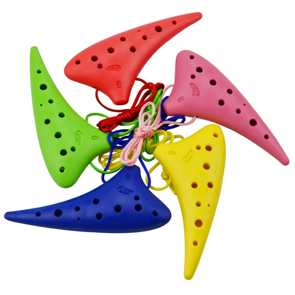 Пластиковые Музыкальные инструменты Ocarina 12 отверстий альт с сопрано Обучающие