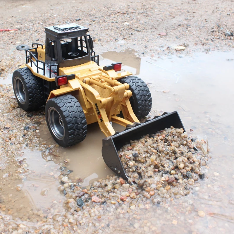 RC грузовик лопатка из сплава погрузчик 6CH 4WD колесный погрузчик металлический бульдозер с дистанционным управлением строительная техника для детей хобби игрушки подарки