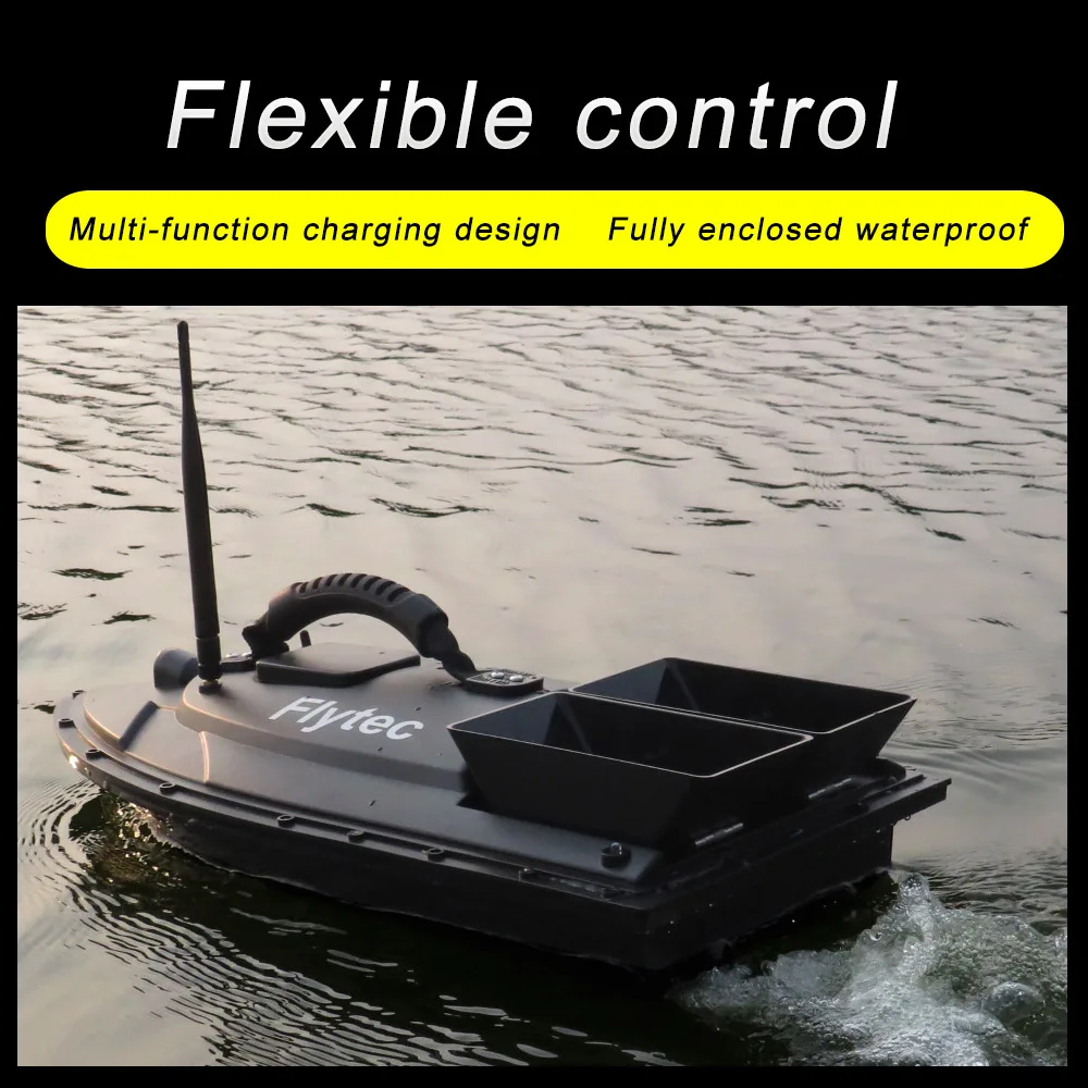 Flytec_V500_RC_Fishing_Bait_Boat_Proportional_Steering&Throttle_Positioning_Baiting_Double_Motor&Silo_Update_Version_of_2011-5_19
