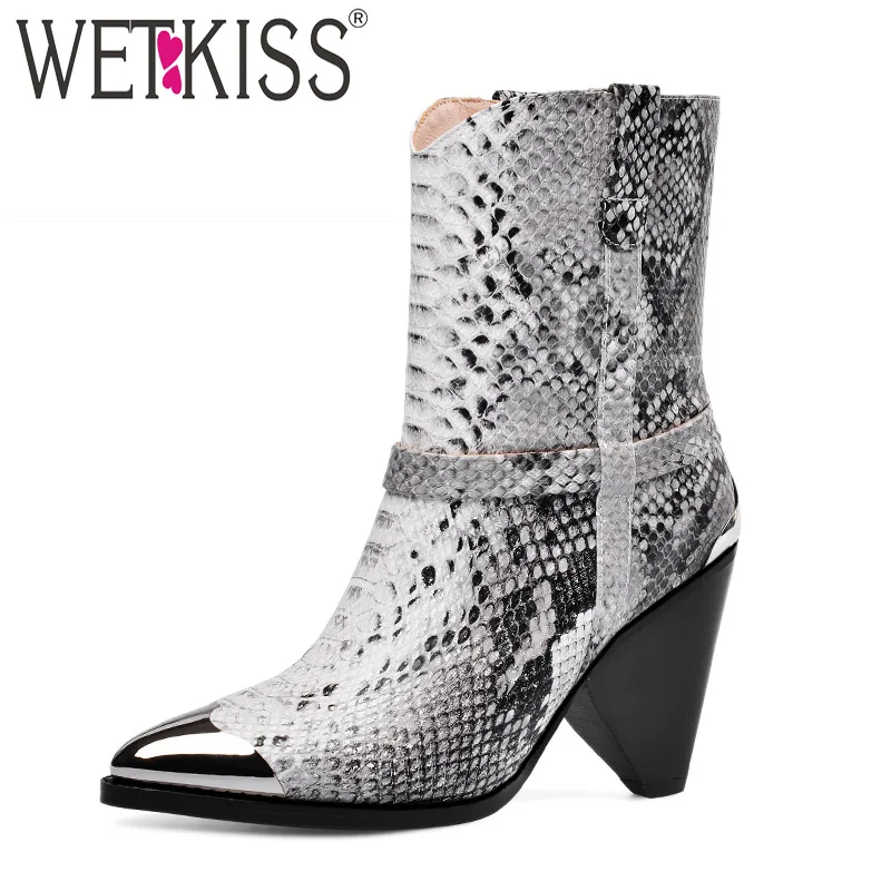 snake skin womens boots