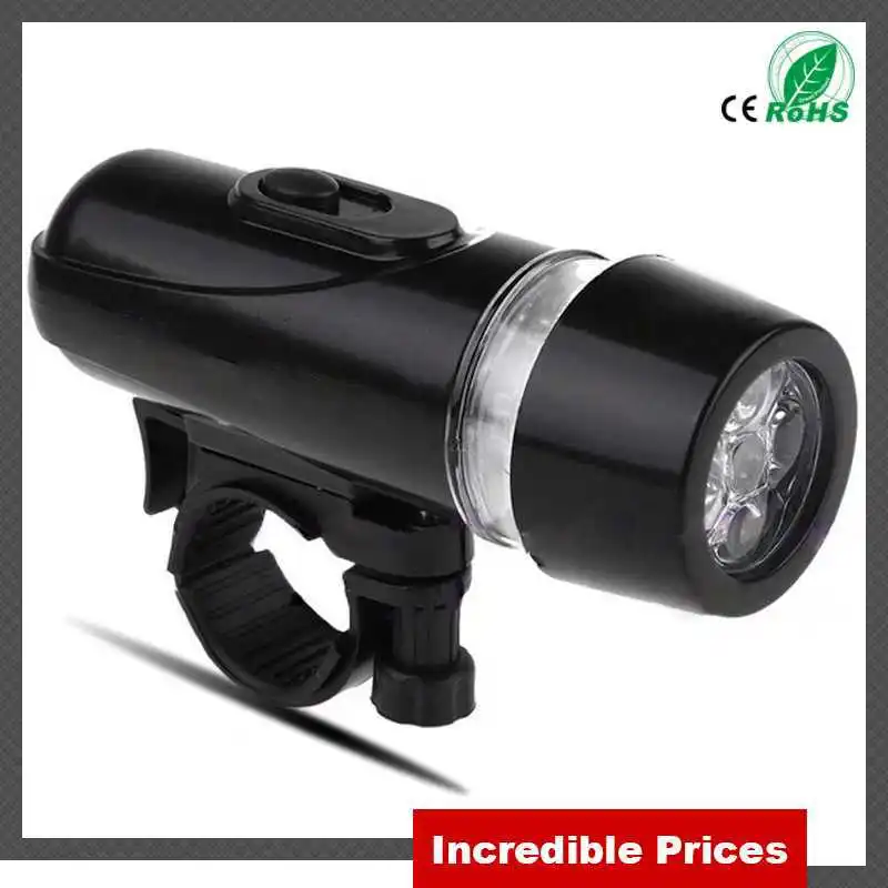 

WasaFire Bicycle Front Light Flashlight Waterproof 5 LED 2 Modes Cycling Mountain Road Bike Torch Lamps Lights with Bike Holder