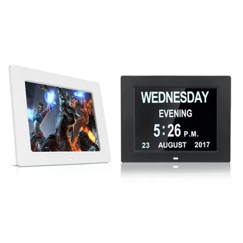 

8" Alarm Clock LED Digital Calendar Alarm Clock with Large Letter Week/Month/Year for Seniors Home Decoration