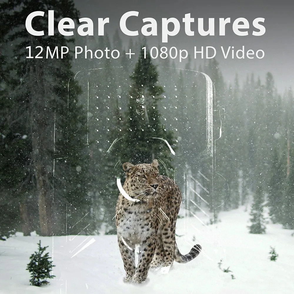 Wildlife Trail Photo Trap Hunting Camera 12MP 1080P Night Vision Waterproof Video Recorder Camera for Farm Security Surveillance (9)