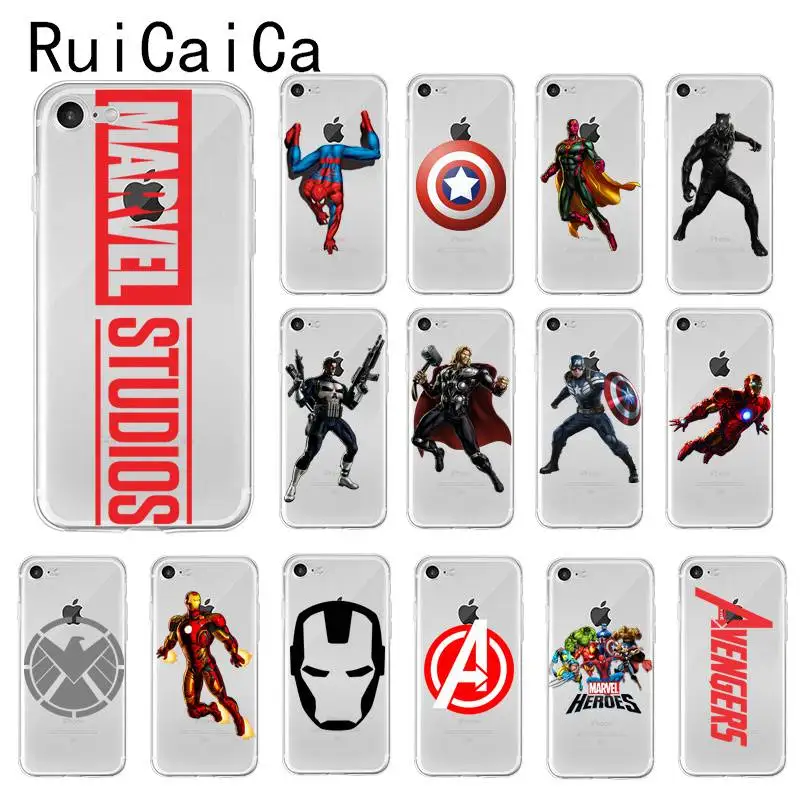 Ruicaica Marvel Мстители Железный человек Капитан Америка роскошный уникальный чехол