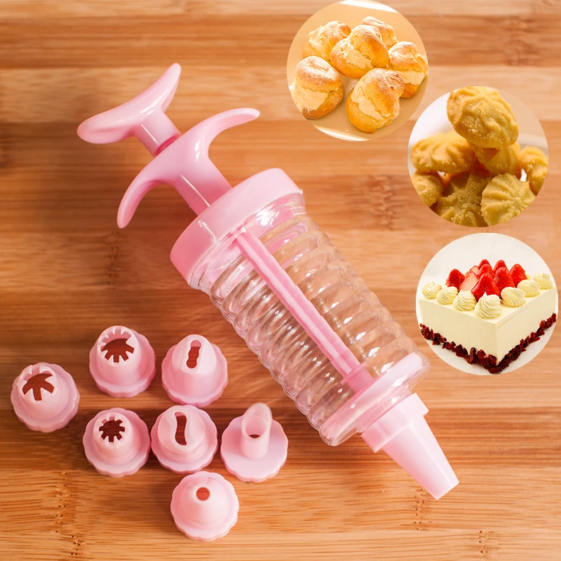 

Hot sales Nozzles Icing Cake Decorating Tool2016 Set Piping Syringe Modelling Tools 8 Pcs Nozzles Bakeware Tools Free Shipping