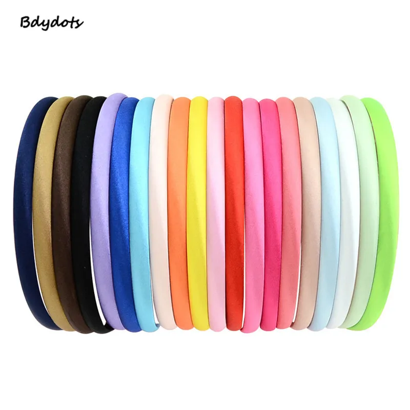 

20Pcs Hot Fashion Multicolor High Quality Solid Hairbands Princess Hair Accessories Bowknot Ribbon Hairbands For Kids
