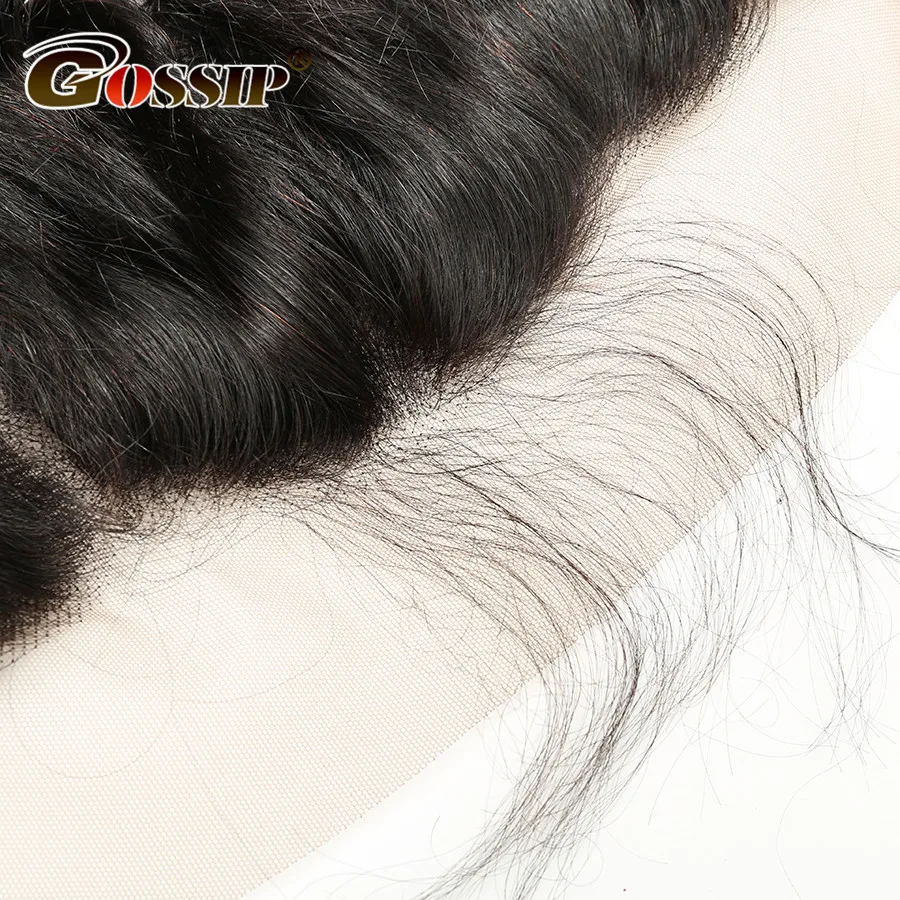 Remy Hair Deep Wave Frontal Pre Plucked Lace Frontal Closure With Baby Hair Frontal Brazilian Hair 100% Human Hair Closure