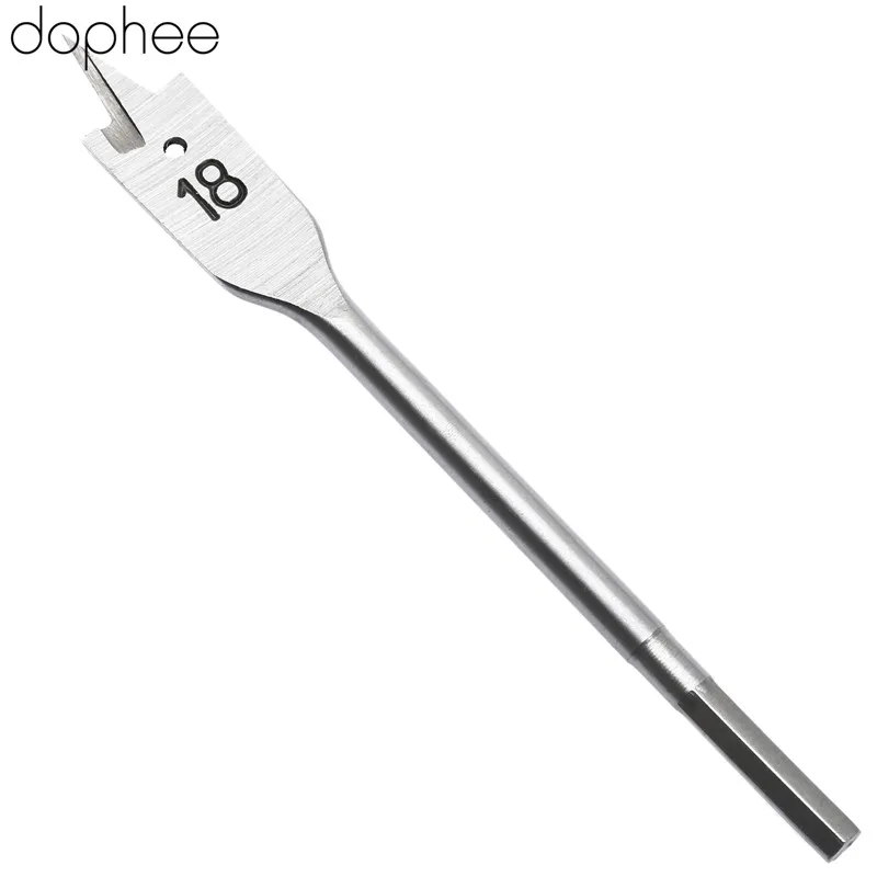 dophee 19/20/22/26/28/30/32mm Hand Tools Drill Bit Wood Boring Spade Flat Head Woodworking Spade Paddle Wood Steel Power Tool *7