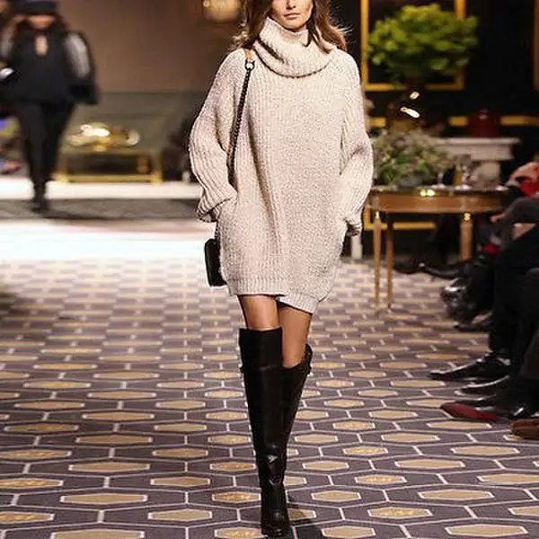 Sweaters Ladies 2018 Autumn Winter Sweater Women Pullover Knitted Turtleneck Long Sweater Mujer Full Sleeves Sweaters for Women