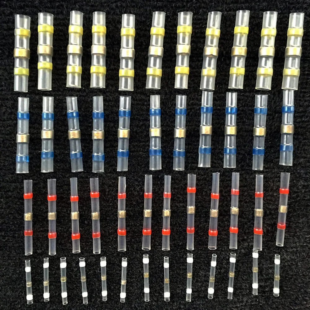 

50pcs Waterproof Solder Seal Heat Shrink Butt Connectors with Soldering Sleeve #0727