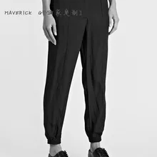 27-44! мужская женская одежда весна лето тонкие брюки длиной до щиколотки ремень закрытые штаны обтягивающие брюки плюс размер певица костюмы