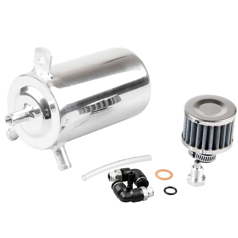 

Fuel Tank Oli Catch Can Oil Breather Reservoir Tank Aluminum alloy for bmw audi honda toyoya