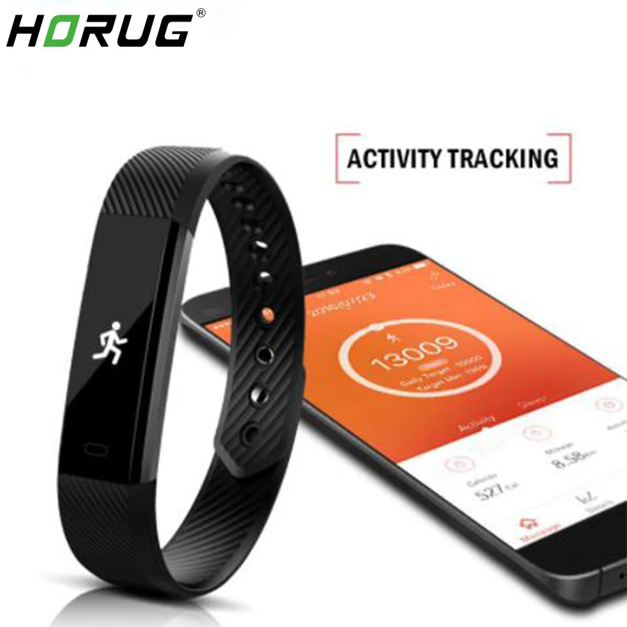 

HORUG Smart Wristband Fitness Tracker Bracelet Smart Band Bluetooth Sleep Monitor Watch Sport Bracelet For ios Android Phone