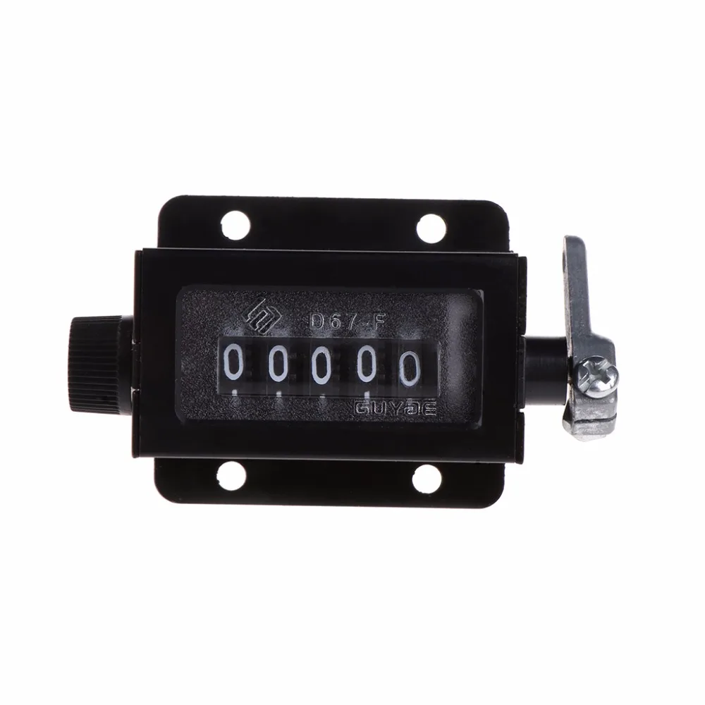 

D67-F 5 Digits Mechanical Pull Stroke Counter Black Casing Resettable Digital Counters