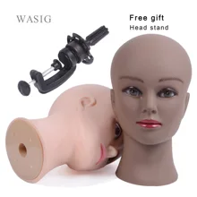 Лысый манекен голова с зажимом Женский манекен голова для изготовления парика шляпа дисплей косметологический манекен голова для практики макияжа