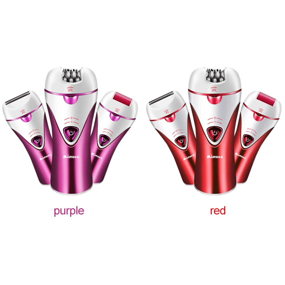 

Rechargeable Wireless 3 in 1 Epilator Hair Remover Razor for Face Body Legs Feet and Foot Care Trimmer For Women's Bikini Zone