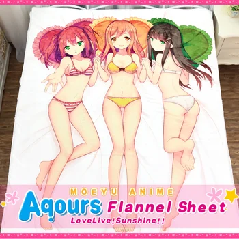 

Anime LoveLive!Sunshine!! Bikini Dia Ruby Hanamaru Bedding Sheet Bedsheet Carpet Quilt Animation Duvet Covers Flannel Fabric