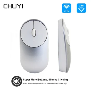 

CHUYI 2.4Ghz Wireless Mouse Silent Click Button Computer Mice Ergonomic 1600DPI USB Optical Gaming Mause For Xiaomi PC Notebook