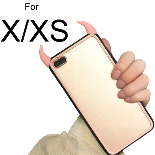 Devil угловой силиконовый защитный чехол для телефона XS MAX - Цвет: For iphone X XS