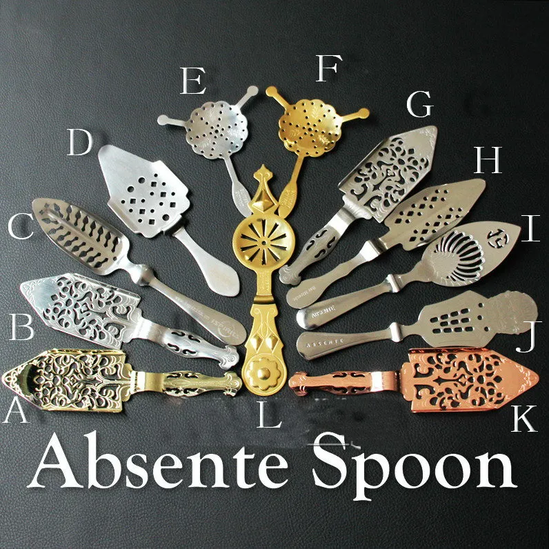 bar spoons bitter absinthe spoons ice ABSINTHE SPOONin Bar Strainers from Home & Garden on