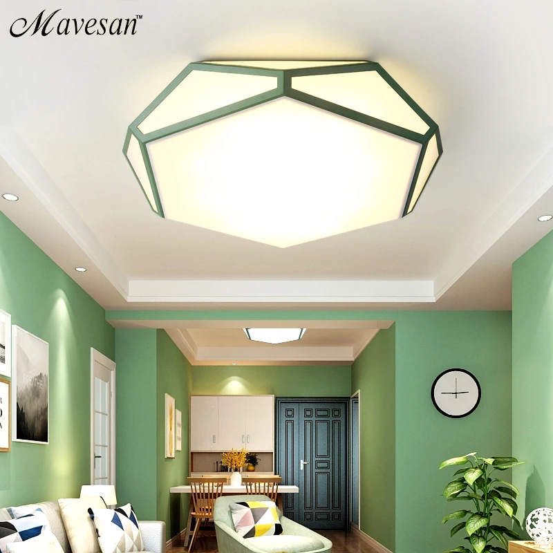 

Modern Led Ceiling Lights Lamp For Living Room Bedroom 4 colors Round Lighting fixtures for Office Bedroom Modern ceiling Lamp