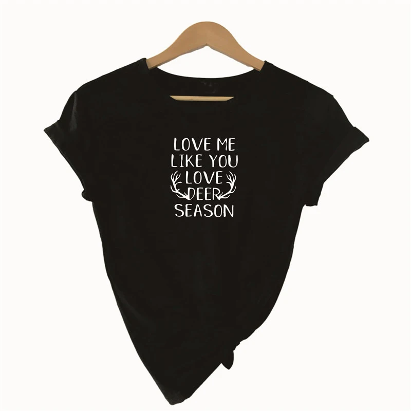 Love deer UNISEX Tee kawaii shirt plus size funny shirt gothic top 2019 aesthetic new fashion2