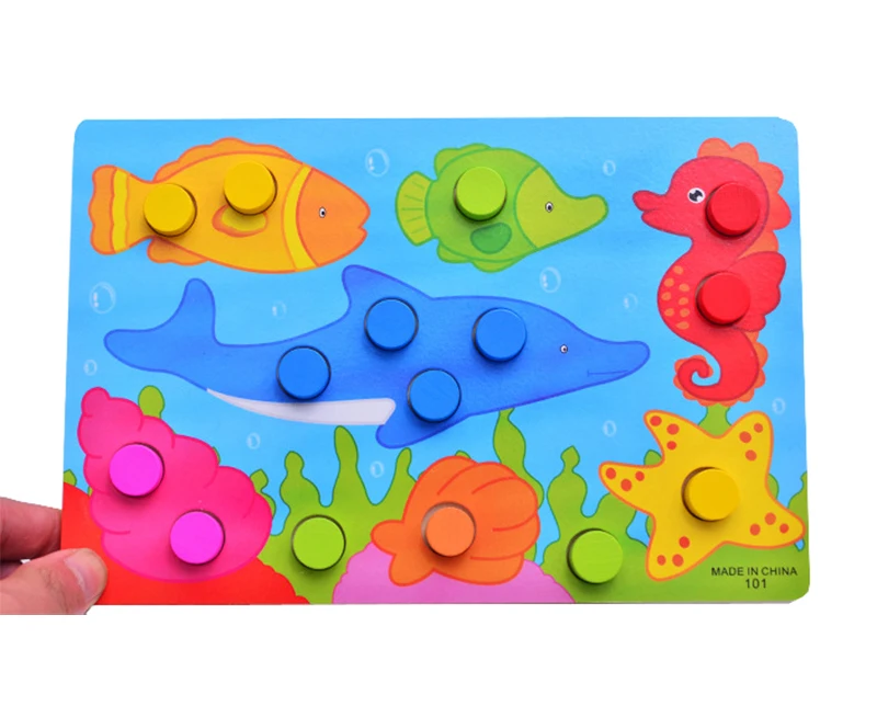1 Набор Монтессори Деревянные игрушки головоломки Танграм головоломки доска Обучающие раннего обучения мультфильм деревянные детские игрушки-пазлы для детей