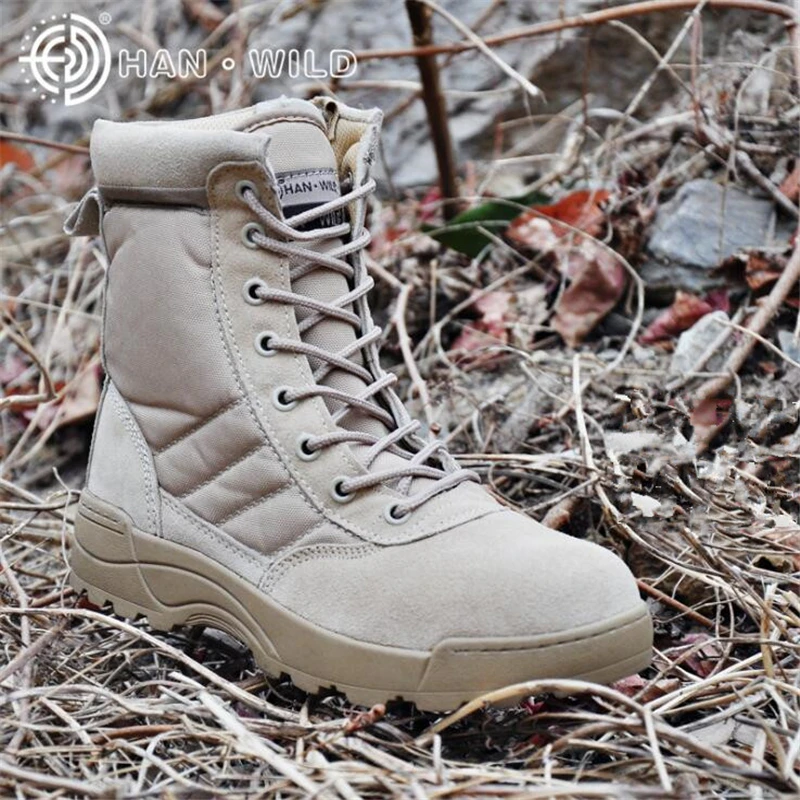 2019 جديد كامل الموسم العسكرية التكتيكية الجيش الأحذية الذكور الكاحل الأحذية خاص قوة الصحراء القتالية للرجال سلامة العمل أحذية