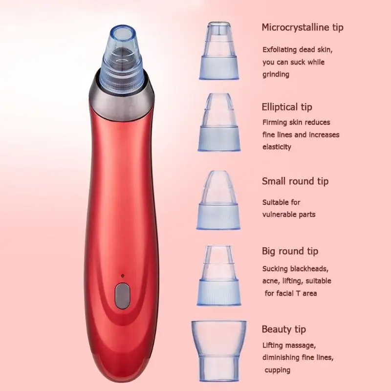 Зарядное устройство USB для удаления угрей 3 режима вакуум поры, акне Удаление прыщей машина, пылесос Инструменты для ухода за кожей лица