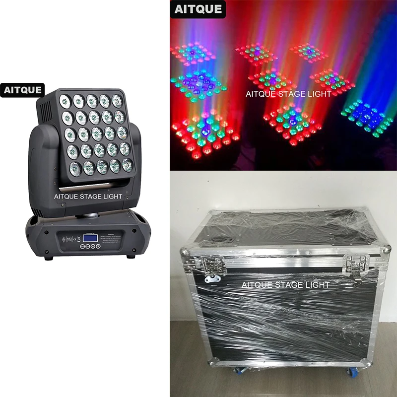 

(6lot/CASE)Stage effect light led matrix beam moving head ligh 25x10w lyre led panel 4in1 cree led matrix light