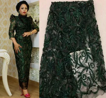 

Best Selling African Lace Fabric With blue Nigerian French Fabric 2019 High Quality African France Tulle Lace Fabric JL535