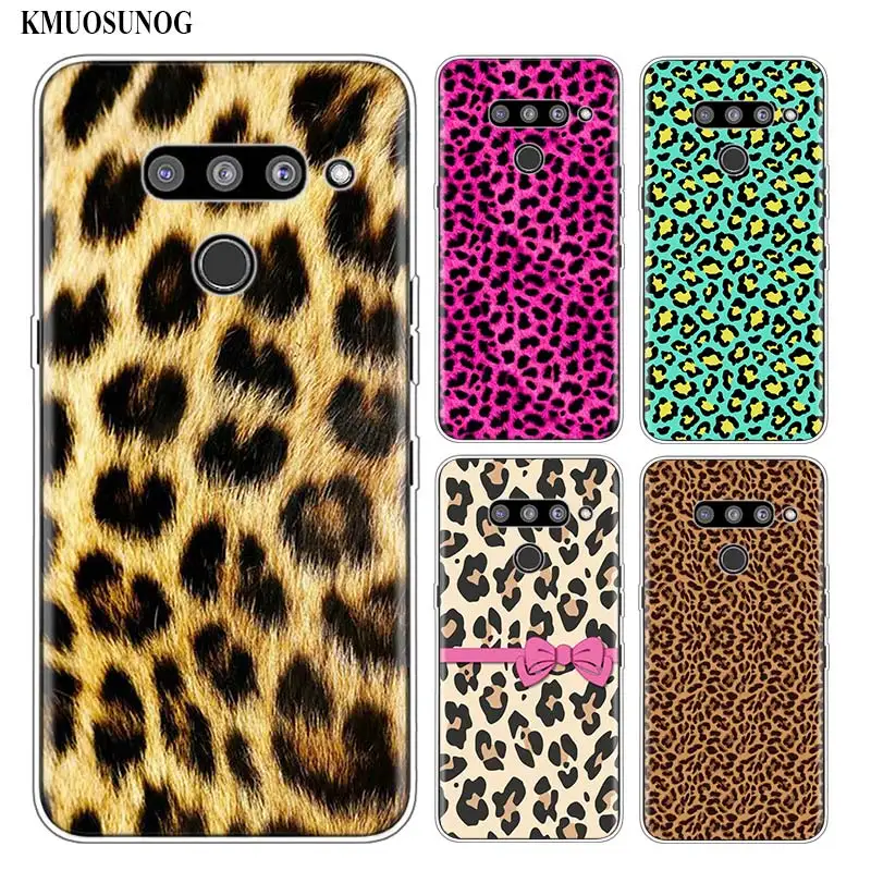 

Silicone Soft Phone Case leopard print for LG K50 K40 Q8 Q7 Q6 V50 V40 V30 V20 G8 G7 G6 G5 ThinQ Mini Cover