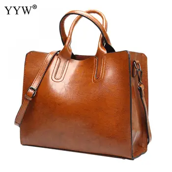 

YYW Leather Large Handbags Big Women Casual Female Bags High Quality Trunk Tote Spanish Brand Shoulder Bag Ladies Large Bolsos