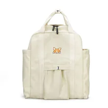 Милый холщовый рюкзак с принтом корги, черный, белый, школьный рюкзак для подростков, рюкзаки, повседневный рюкзак, школьный рюкзак