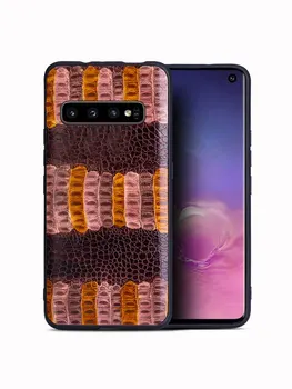 

Samsung galaxy S10 fitted cases S10 Plus S10E for leather case phone bag case Cowhide Painted Handmade Anti-knock High Quality