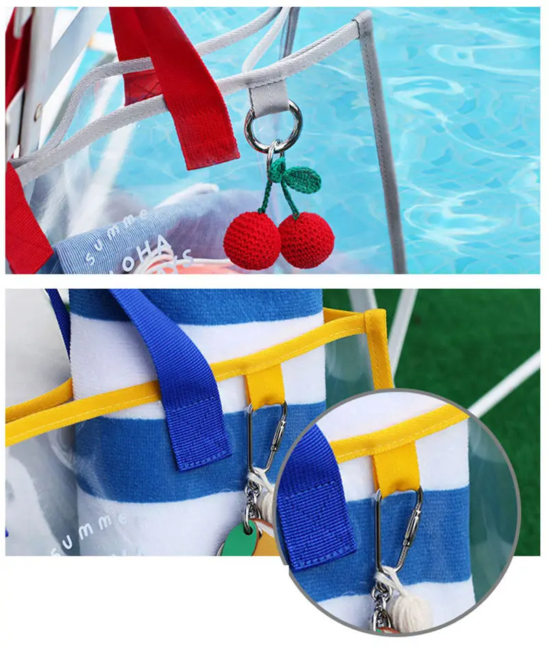 Летняя ПВХ прозрачная сумка для хранения плавательных принадлежностей с буквенным принтом коллекция одежды Tote сумки женские спортивные пляжные сумки XA373WD
