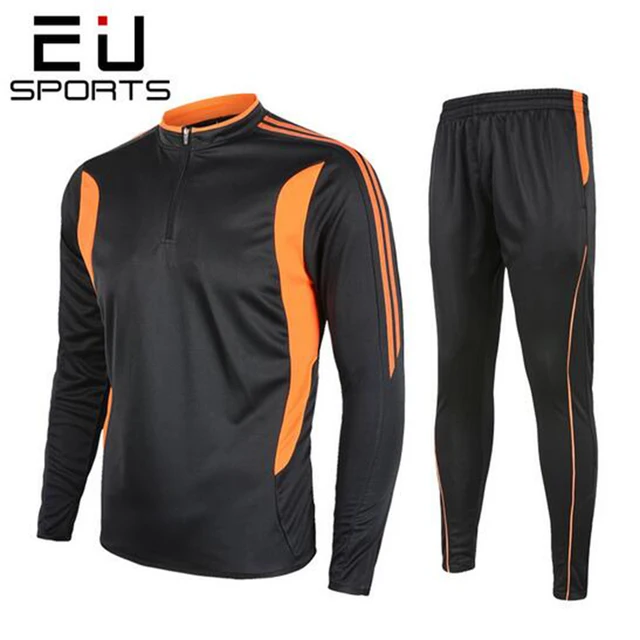 EU Men Soccer Training Tracksuits Sportswear Set Man Sports Running