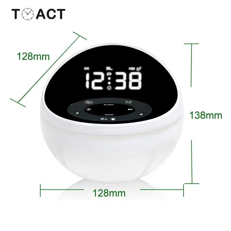 

Radio Alarm Clock Color Light Clocks Multi-group Alarm Decoration LED Display Wake-up Light Watch Electronic Table Gift For Kids