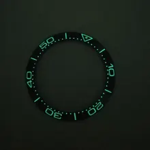 Рамка-вкладыш цвет синий, черный; большие размеры керамические часы светящиеся часы PARNIS 38 мм