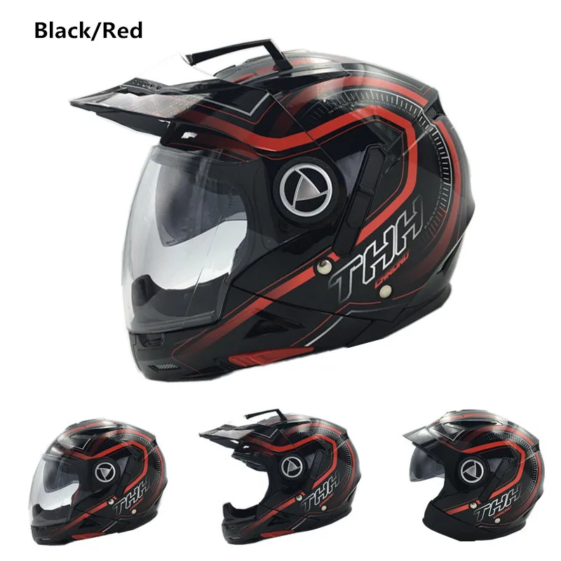 Мотоциклетный шлем THH TS45 многофункциональный для KTM Orange закрытый на половину лица