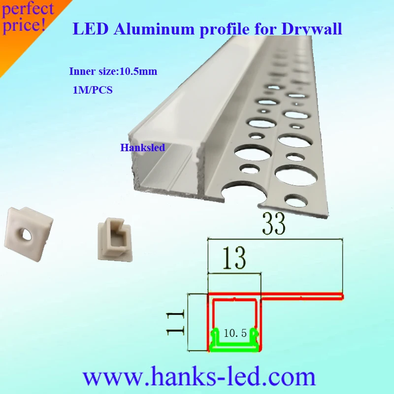 15 шт./лот 1000 мм анодированная Светодиодная лента трубки светодиодный Алюминиевый Профиль Гипсокартон