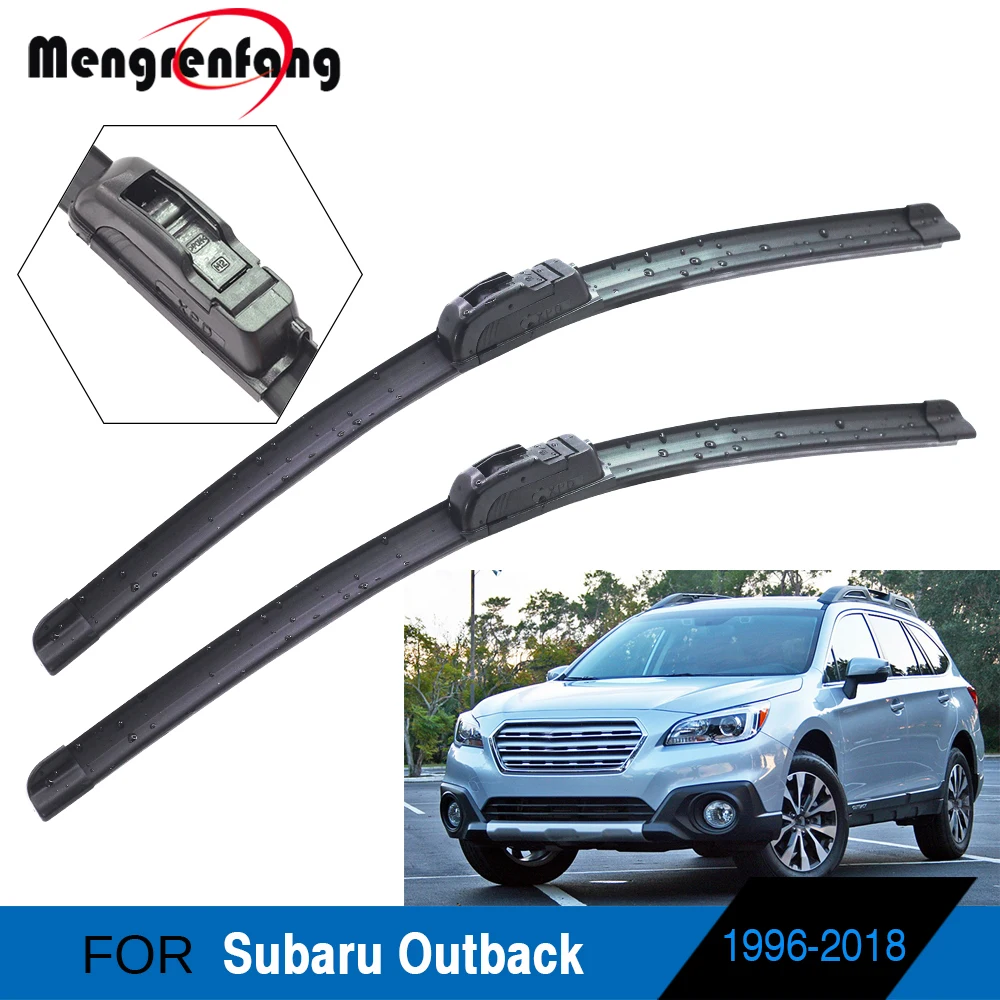 

For Subaru Outback Car Styling Front Windscreen Wiper Blades Soft Rubber Frameless Wiper J Hook Arms 1996-2018